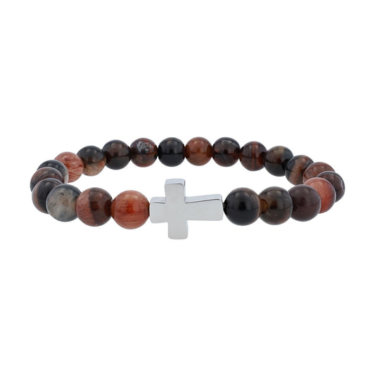 Unisex Armband – Kugelarmband aus Edelstahl mit Perle 17 cm