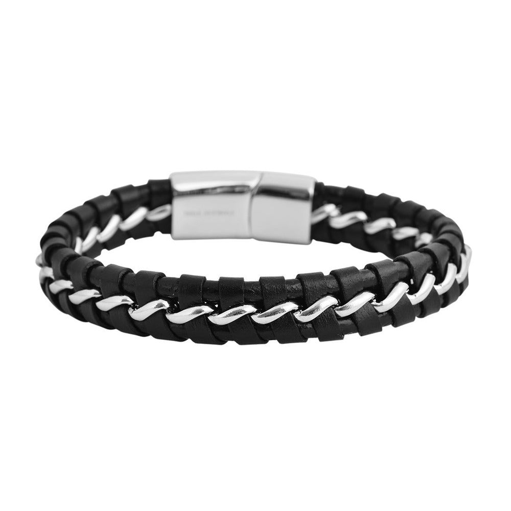 Unisex Armband aus Leder 21,5 cm