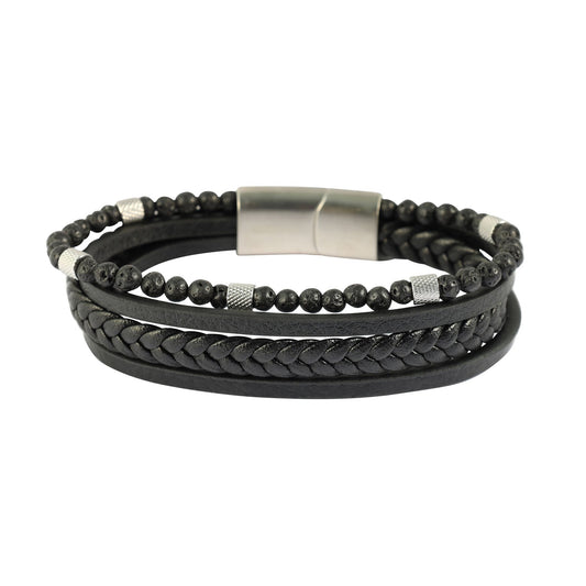 Herren Armband – Lederarmband aus Leder 23 cm