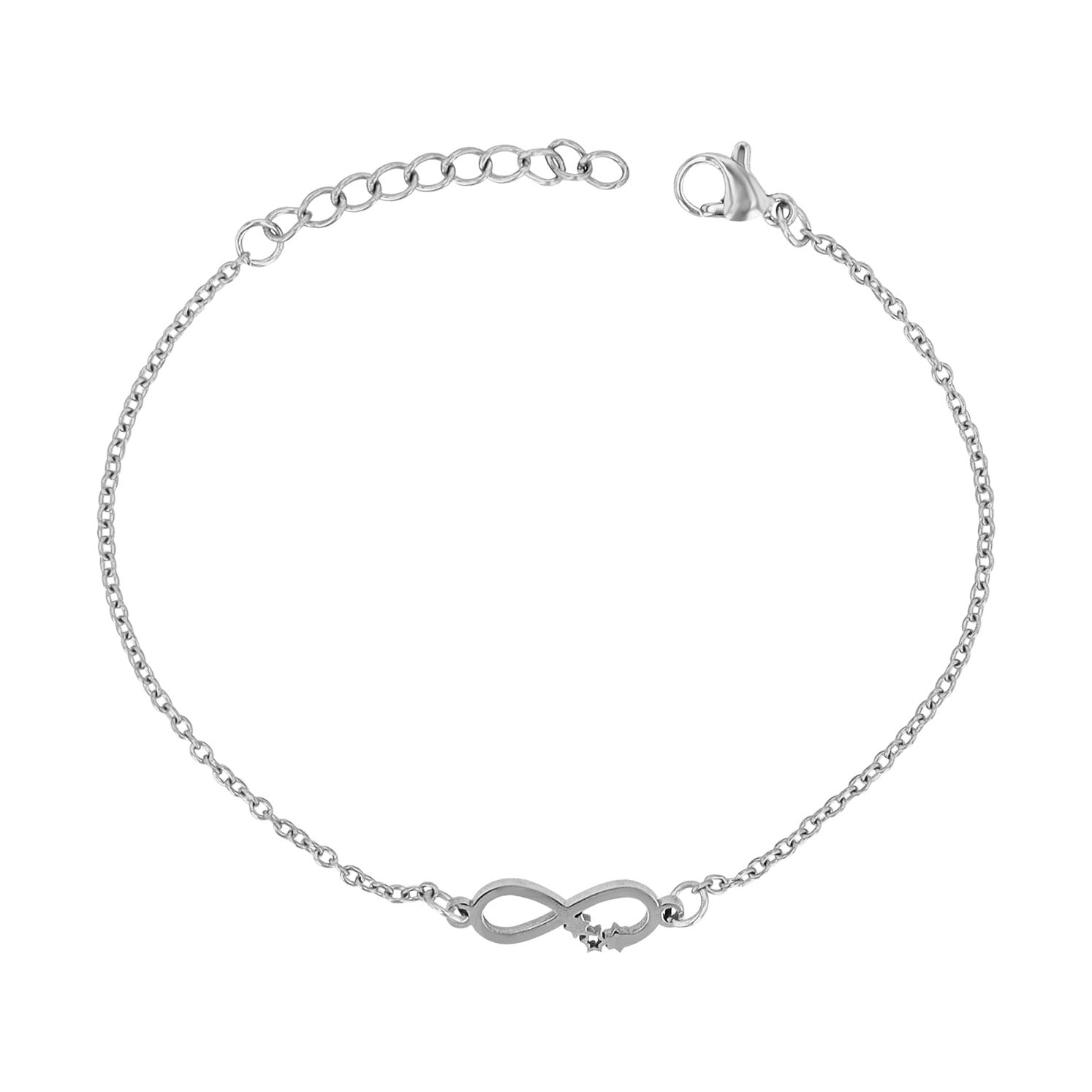 Damen Armband – Unendlichkeitszeichen aus Edelstahl 17 cm