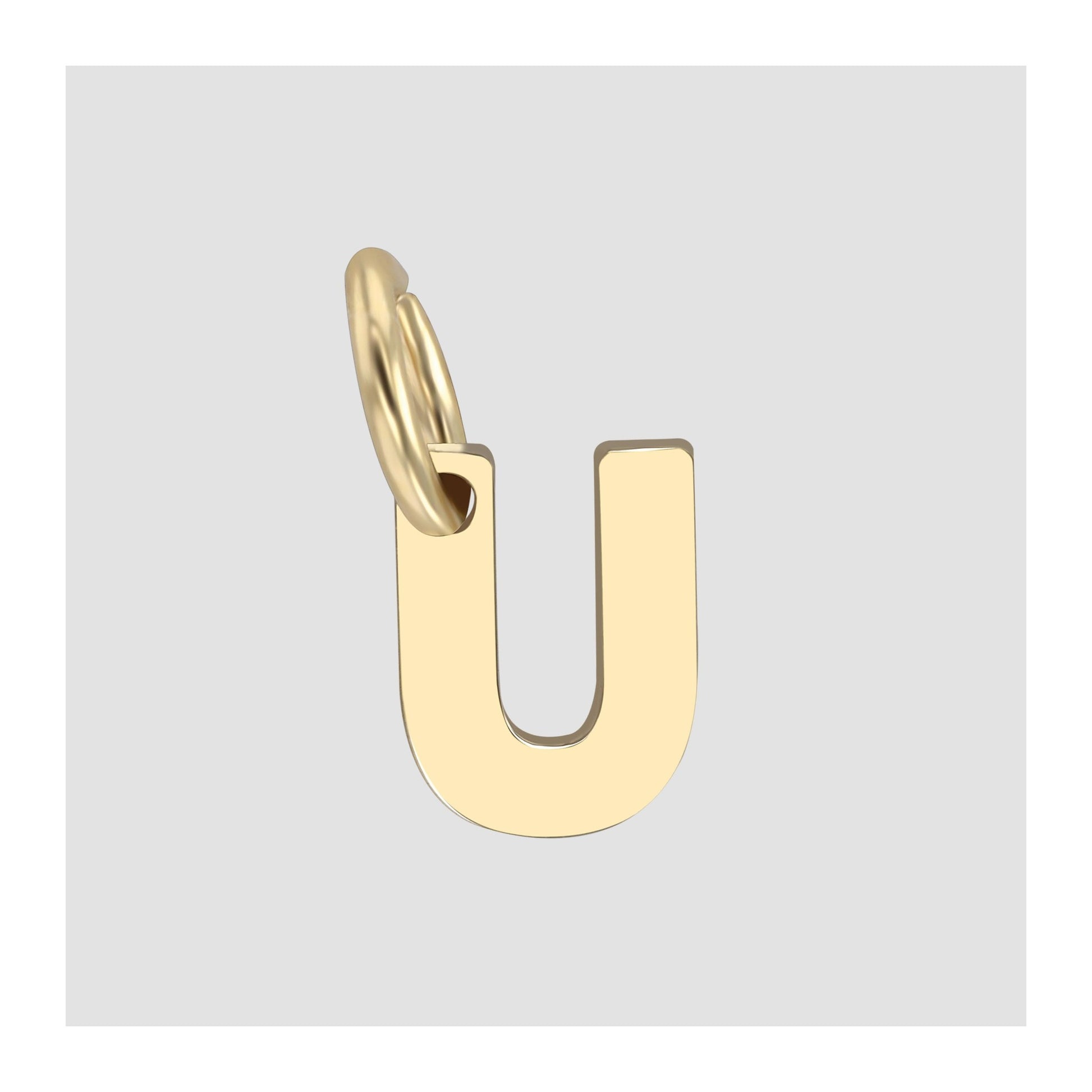 Unisex Anhänger – Buchstabe N Buchstabenanhänger aus 375 Gold