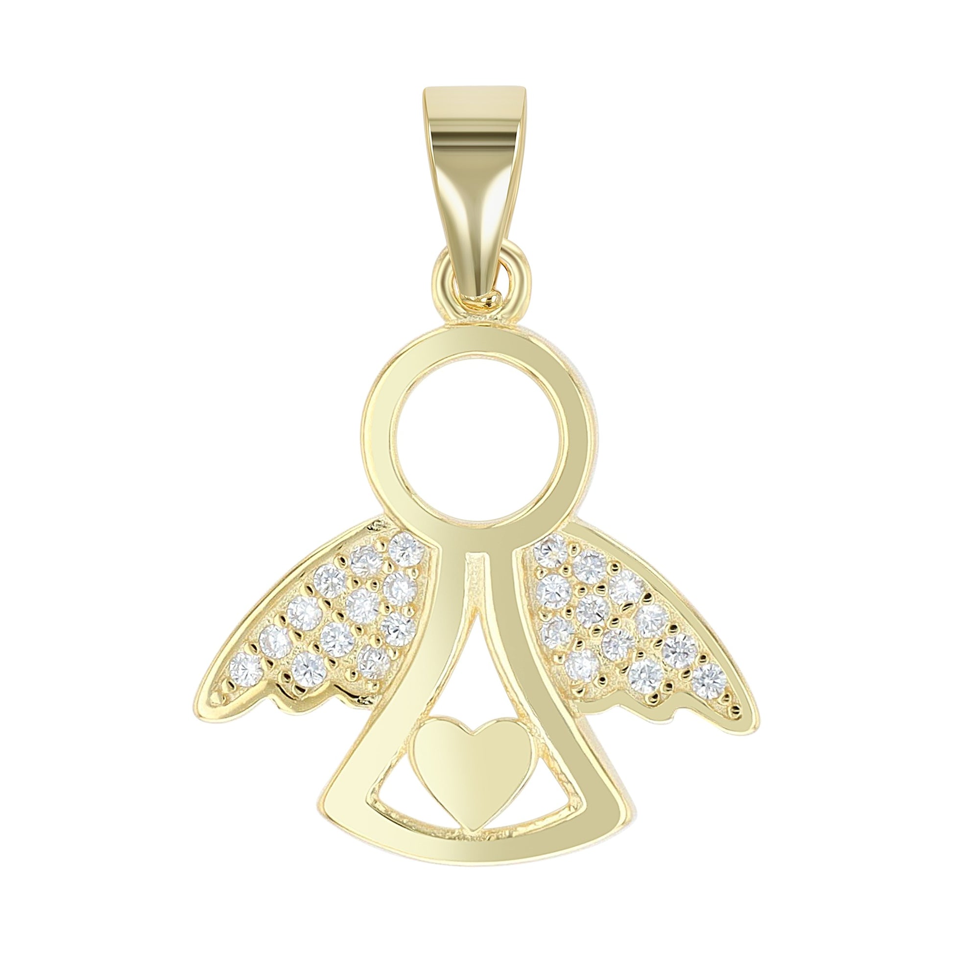 Damen Anhänger – Herzanhänger aus 925 Silber mit Zirkonia