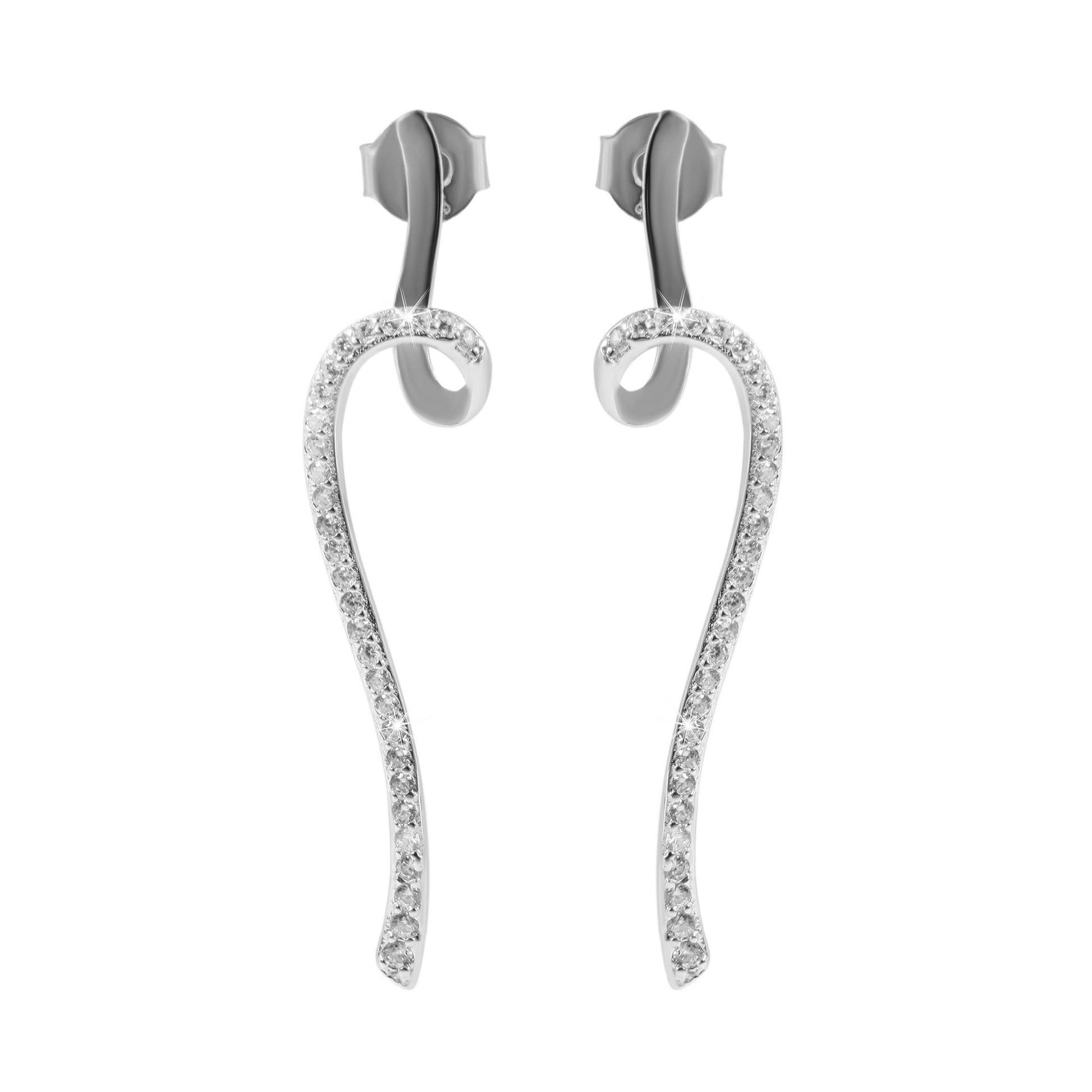 Damen Ohrringe – Ohrstecker aus 925 Silber mit Zirkonia