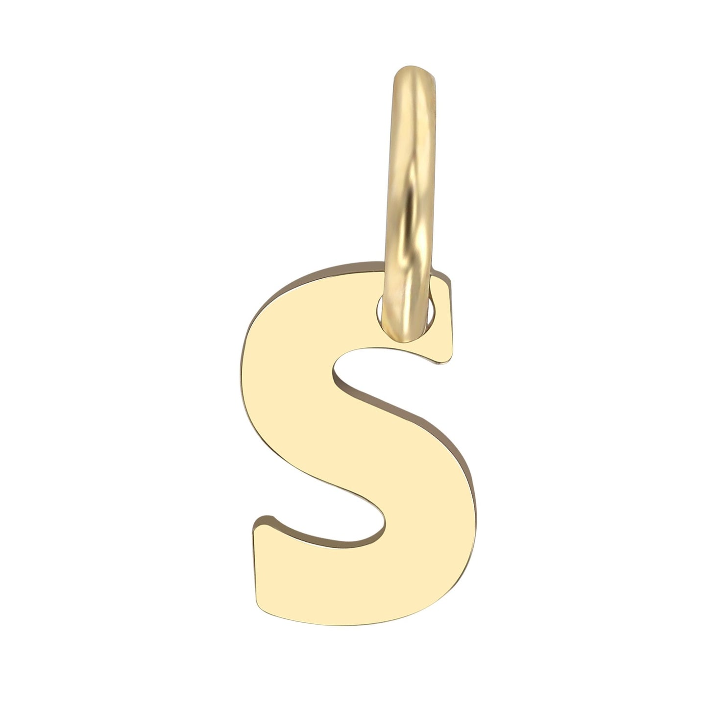 Unisex Anhänger – Buchstabe N Buchstabenanhänger aus 375 Gold