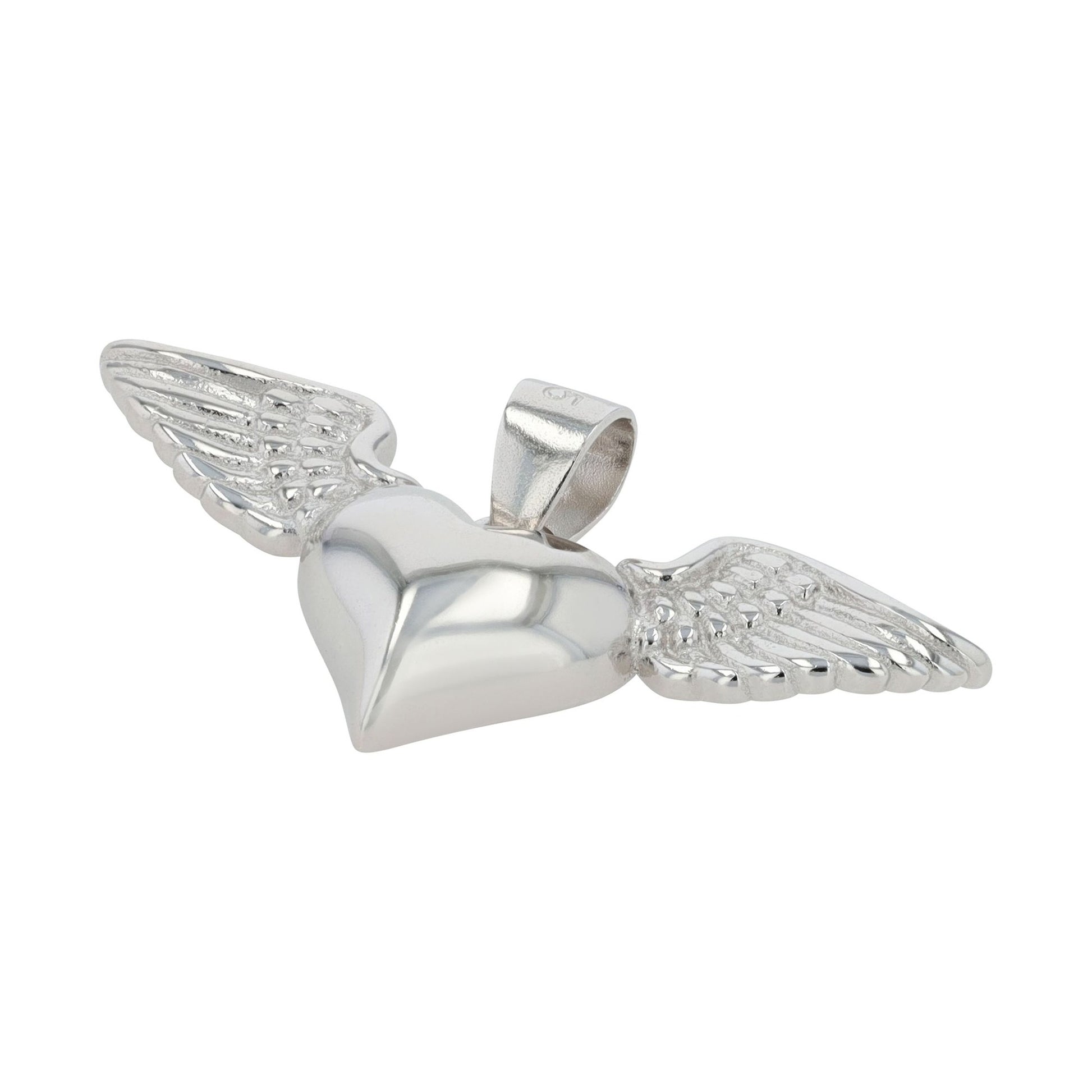 Damen Anhänger – Flügel Herzanhänger aus 925 Silber