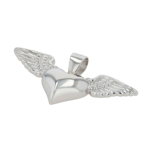 Damen Anhänger – Flügel Herzanhänger aus 925 Silber