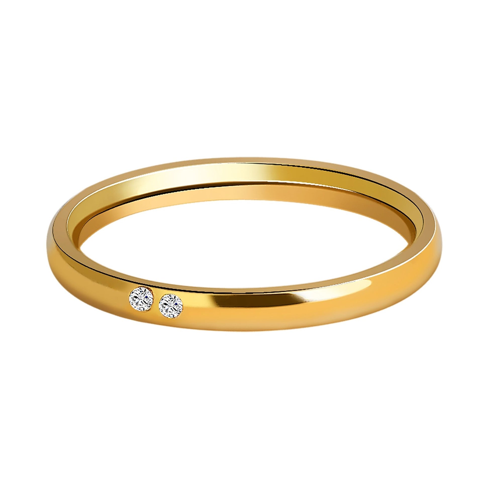 Damen Ring aus Edelstahl mit Strass Steinchen