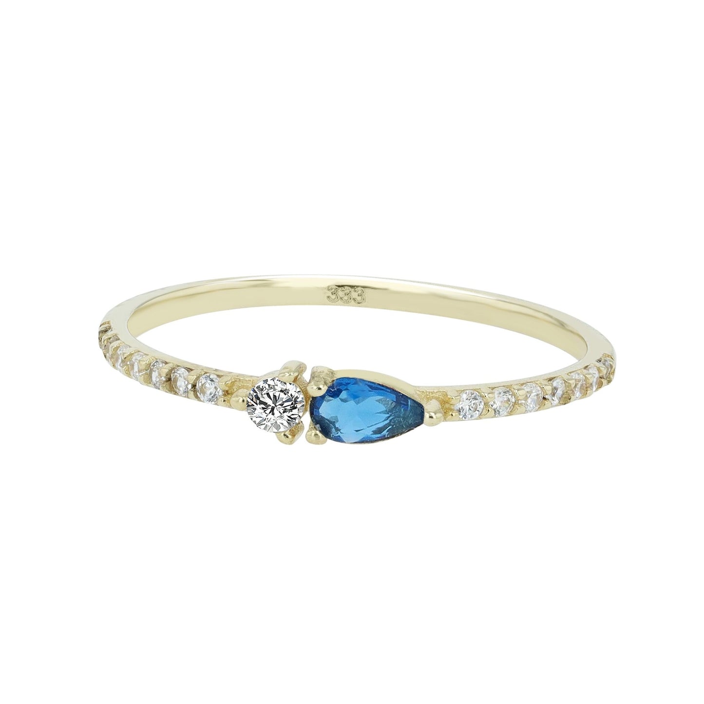 Damen Ring aus 333 Gold mit Zirkonia