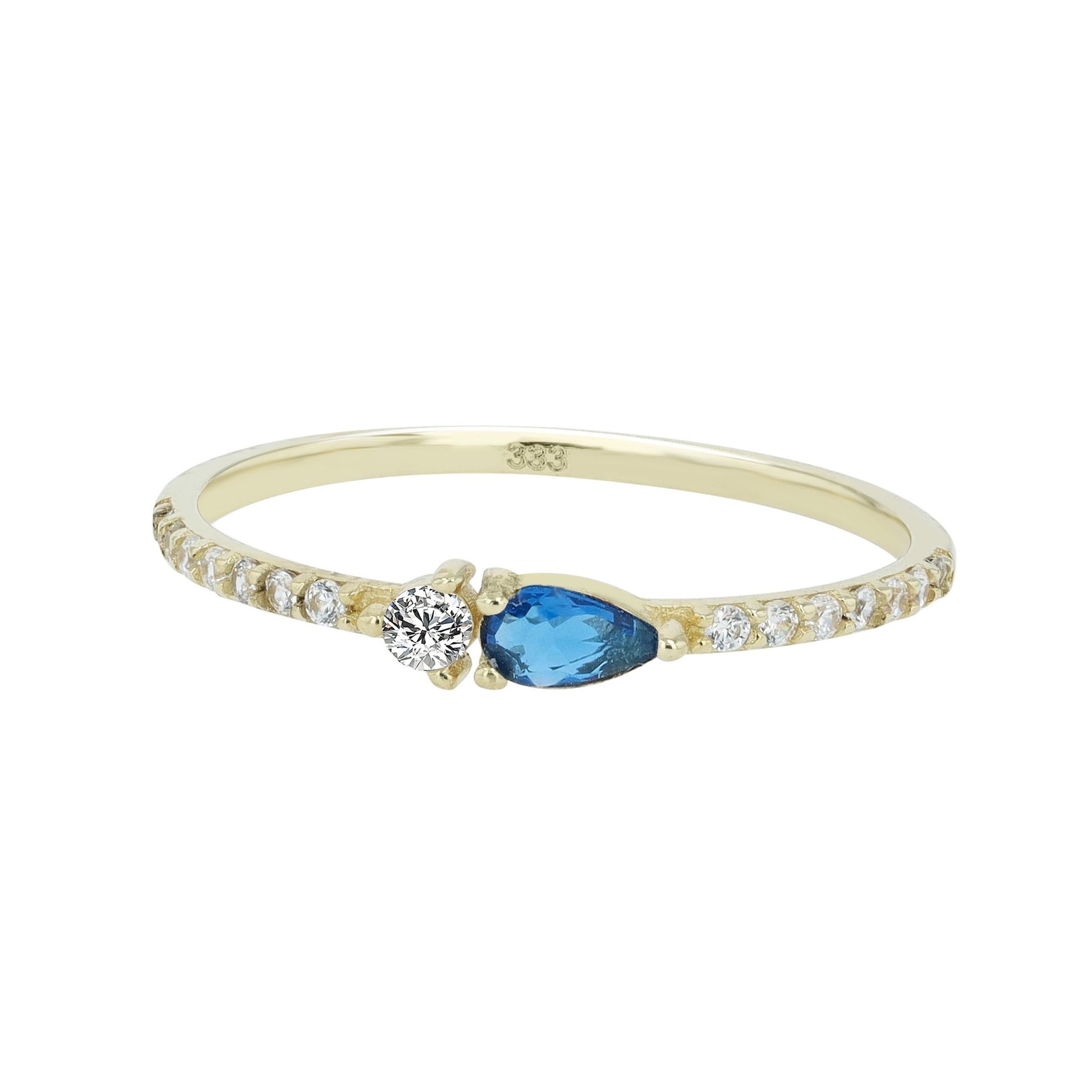 Damen Ring aus 333 Gold mit Zirkonia