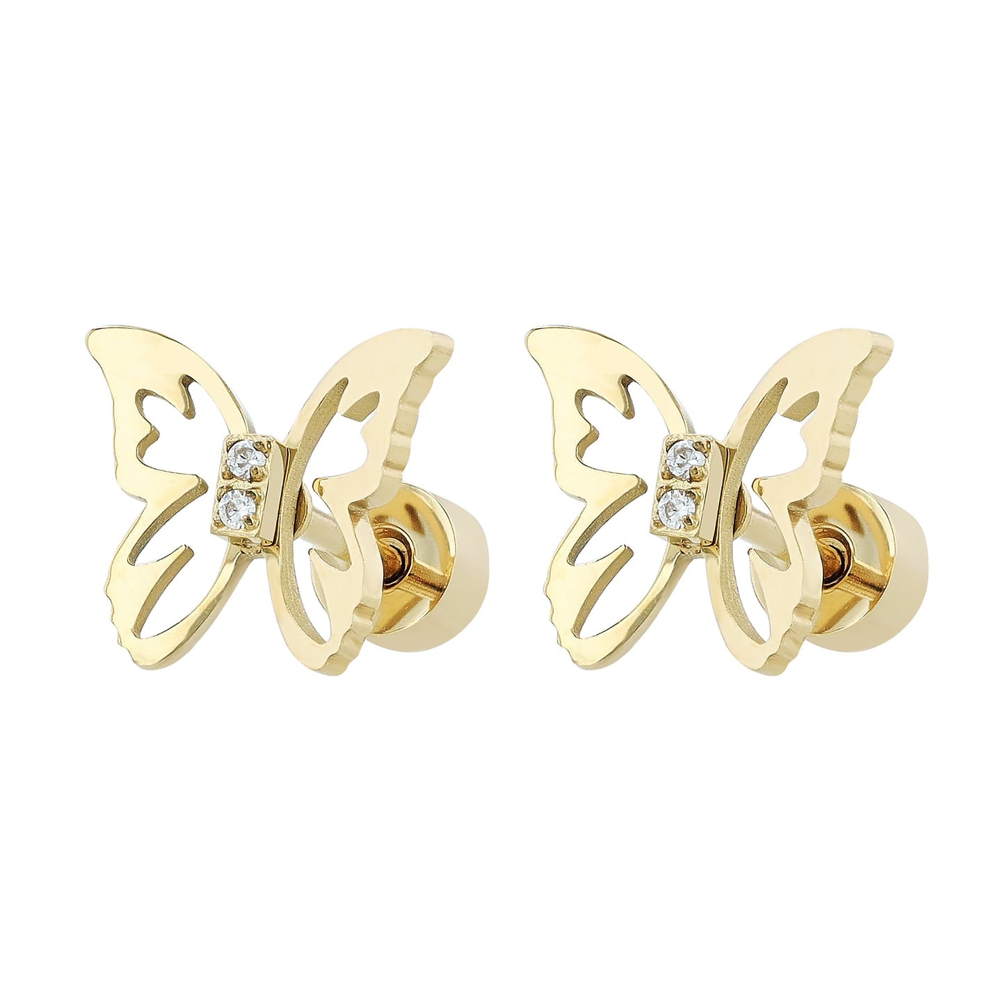 Damen Ohrringe – Ohrstecker aus Edelstahl mit Strass Steinchen