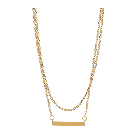 Damen Halskette aus Edelstahl 43 cm