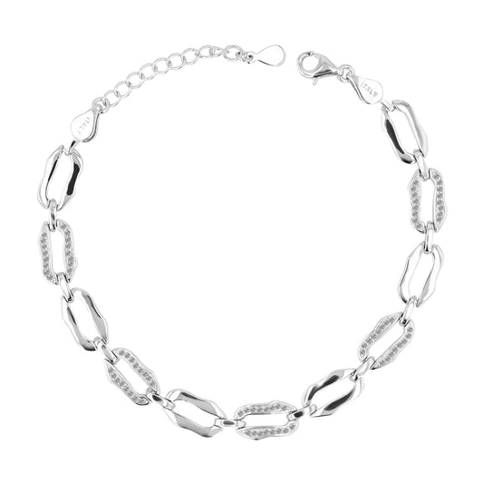 Damen Armband aus 925 Silber mit Zirkonia 18+3 cm