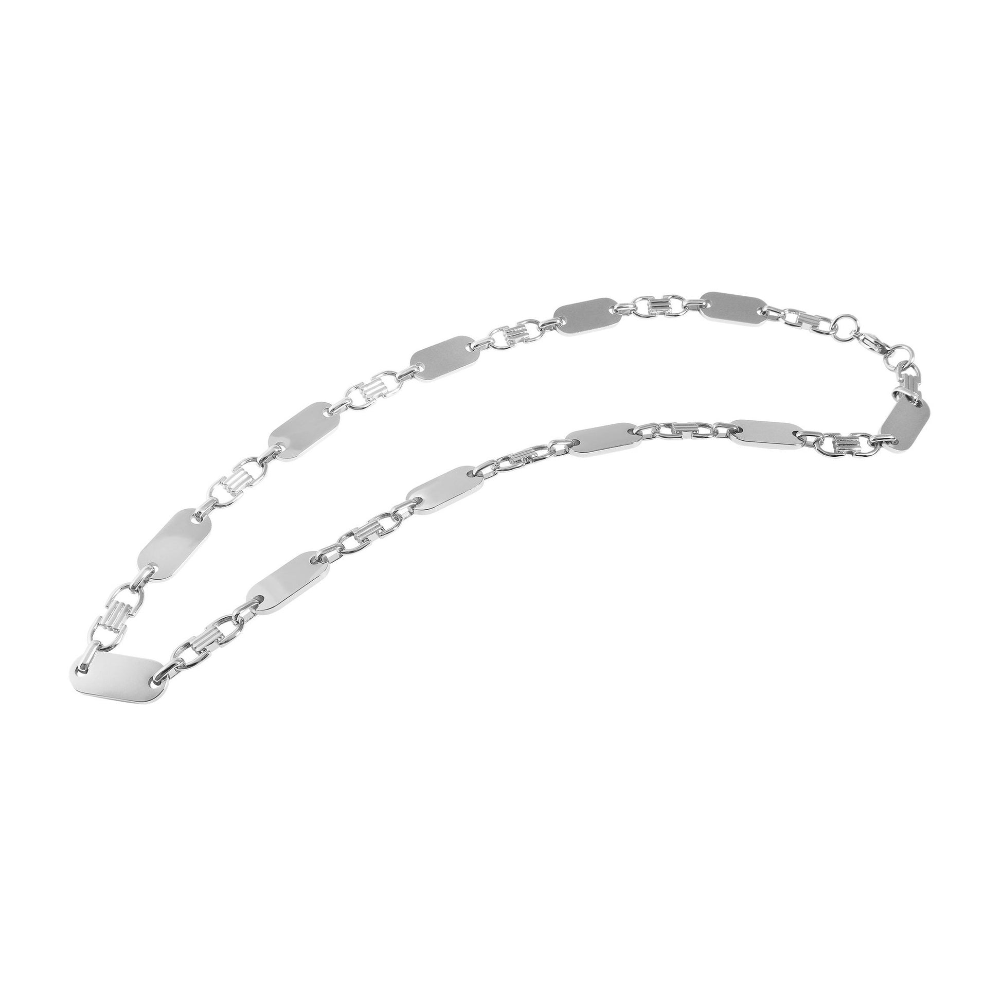 Unisex Halskette – Plattenkette aus Edelstahl 70 cm