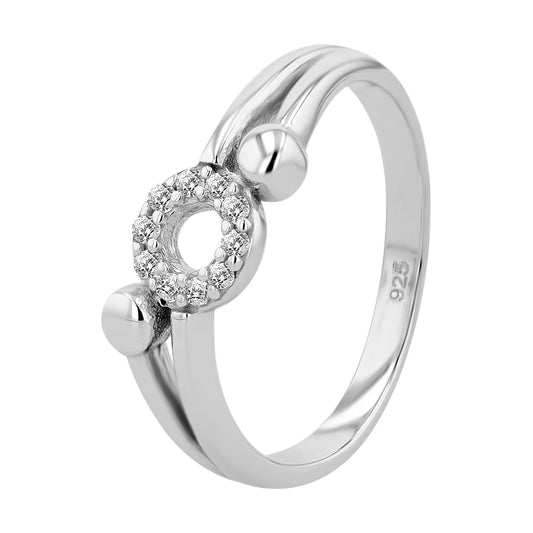 Damen Ring aus 925 Silber mit Zirkonia