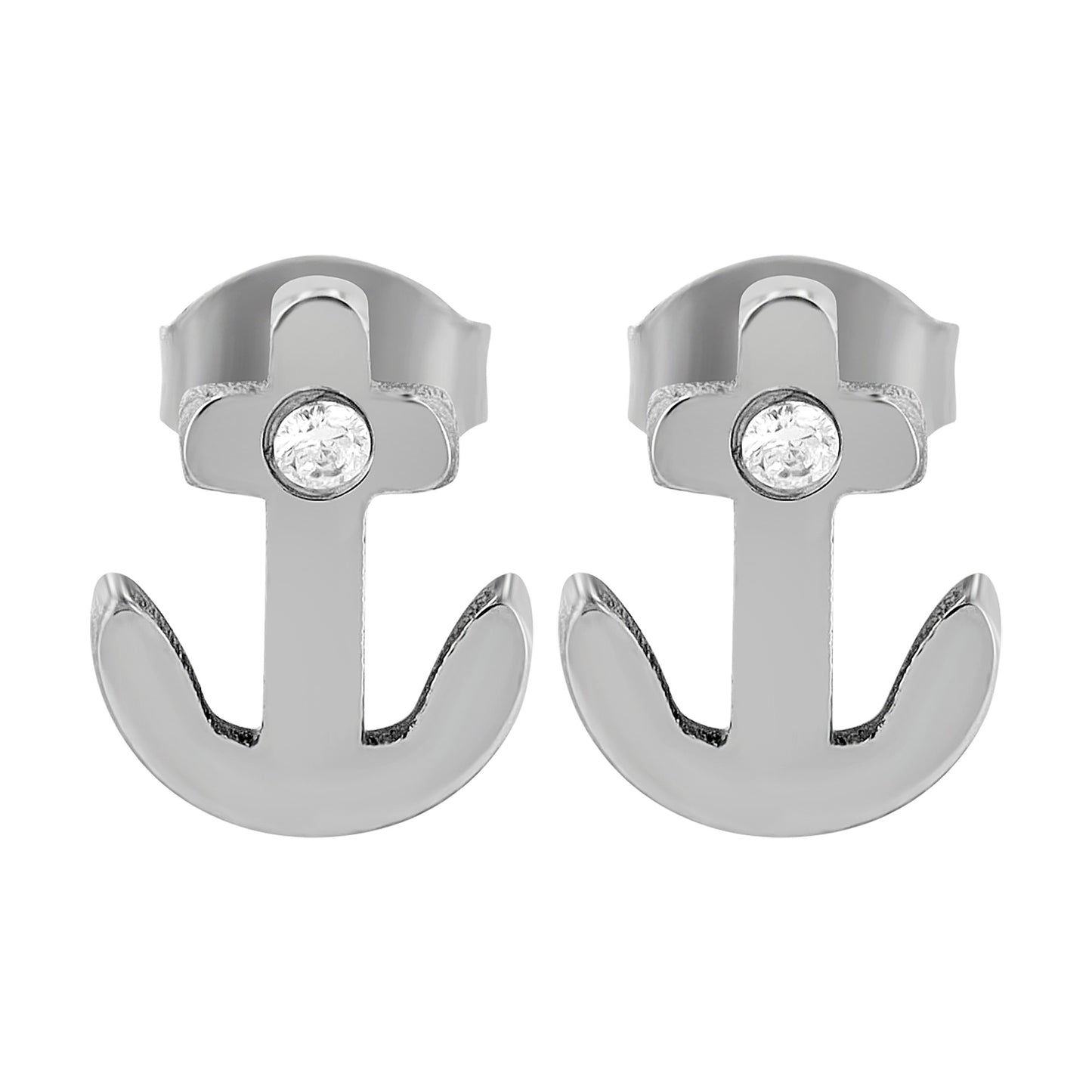 Damen Ohrringe aus Titan mit Strass Steinchen