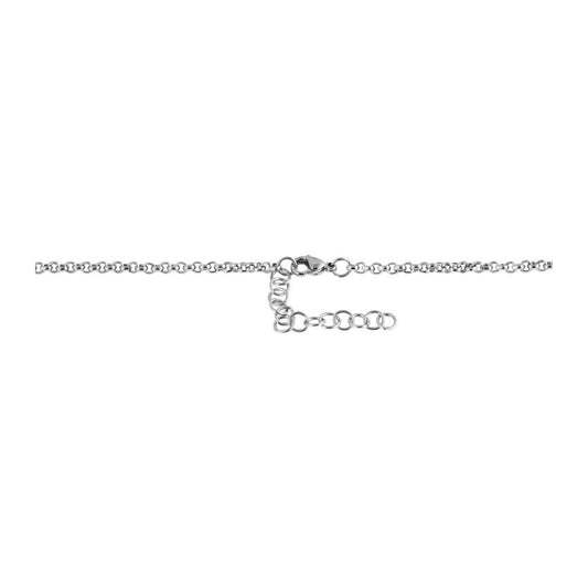 Damen Halskette – Erbskette aus Edelstahl mit Zirkonia 65 cm