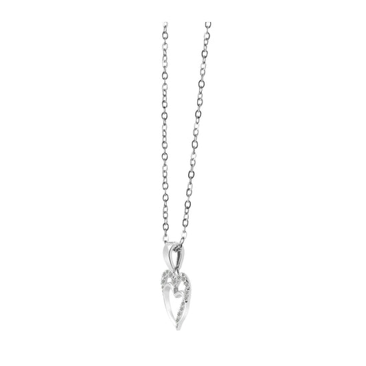 Damen Halskette mit Anhänger – Herz aus 925 Silber