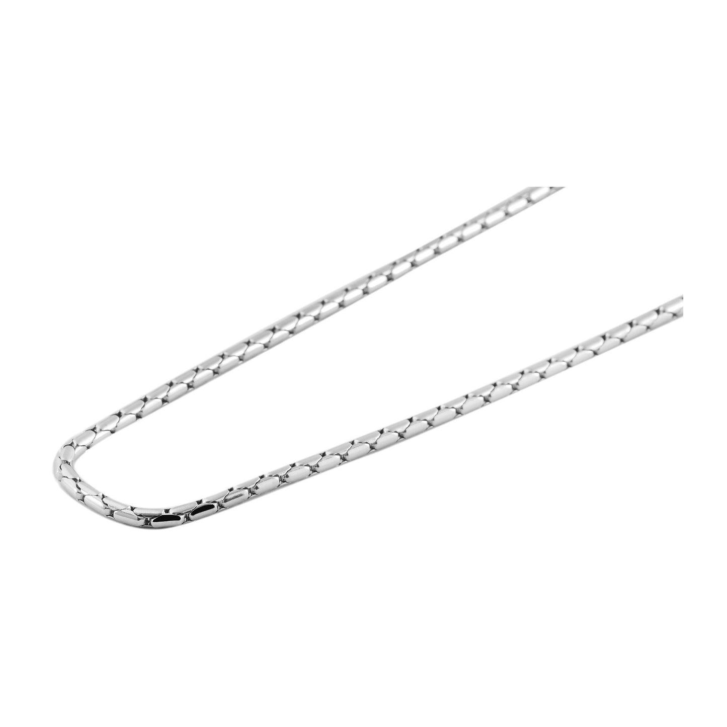Damen Halskette – Schlangenkette aus Edelstahl 80+5