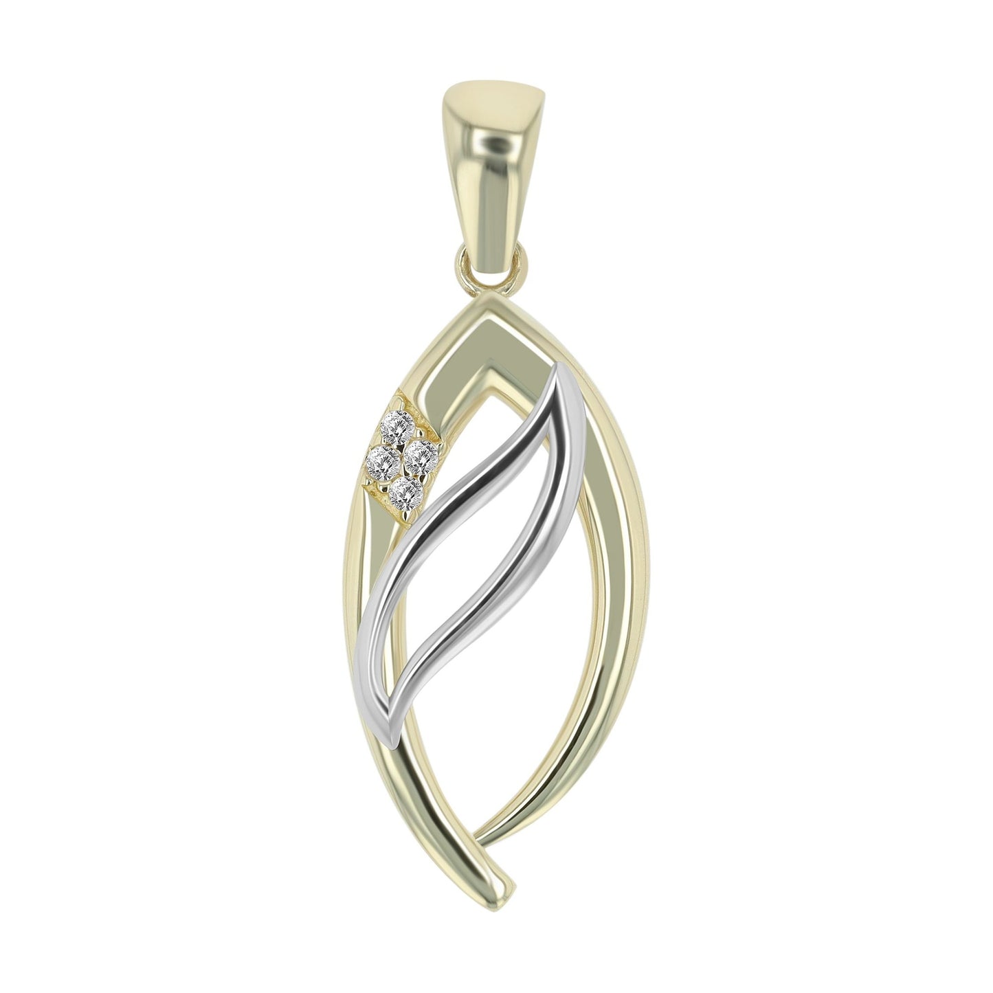 Damen Anhänger aus 333 Gold mit Zirkonia