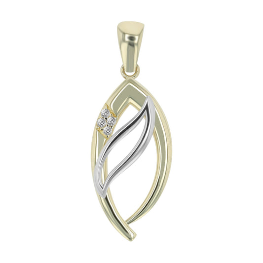 Damen Anhänger aus 333 Gold mit Zirkonia