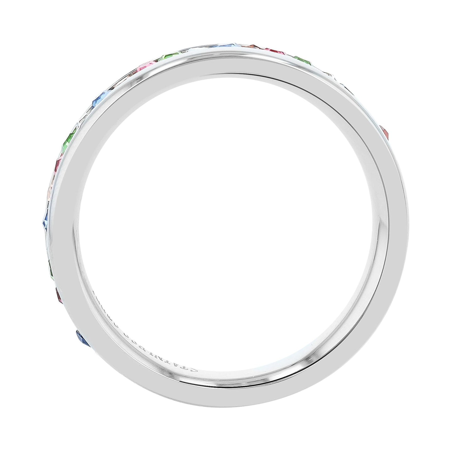 Damen Ring aus Edelstahl mit Strass Steinchen