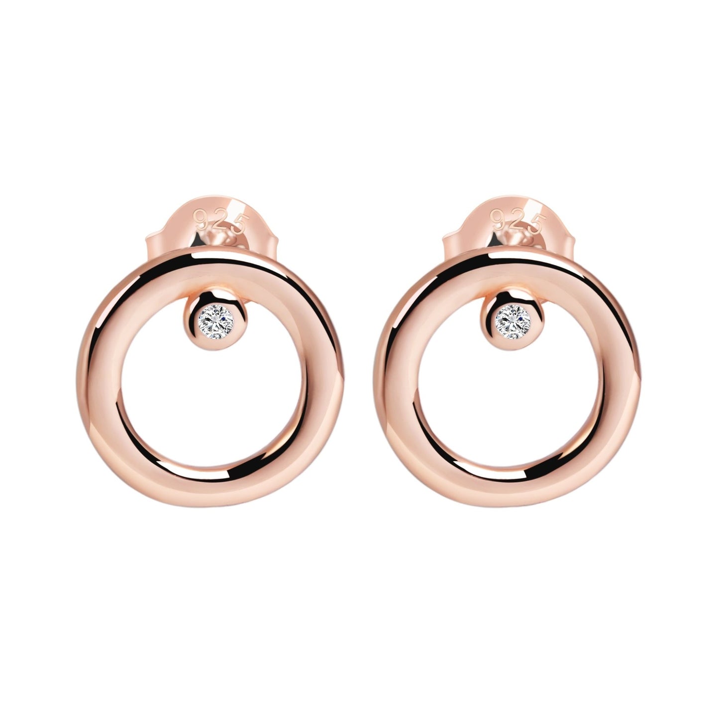 Damen Ohrringe – Ohrstecker aus 925 Silber mit Zirkonia