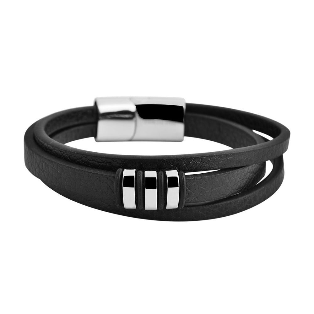 Unisex Armband – Armreif aus Leder 21 cm