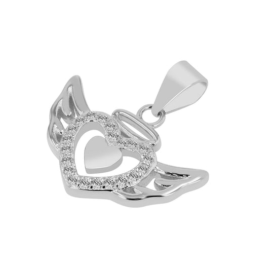 Damen Anhänger – Flügel Anhänger aus 925 Silber mit Zirkonia