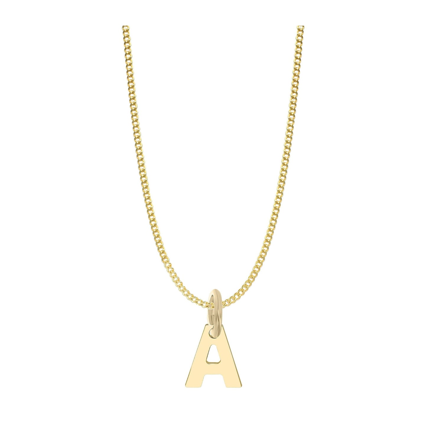 Unisex Anhänger – Buchstabe N Buchstabenanhänger aus 375 Gold