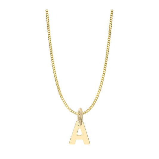 Unisex Anhänger – Buchstabe N Buchstabenanhänger aus 375 Gold