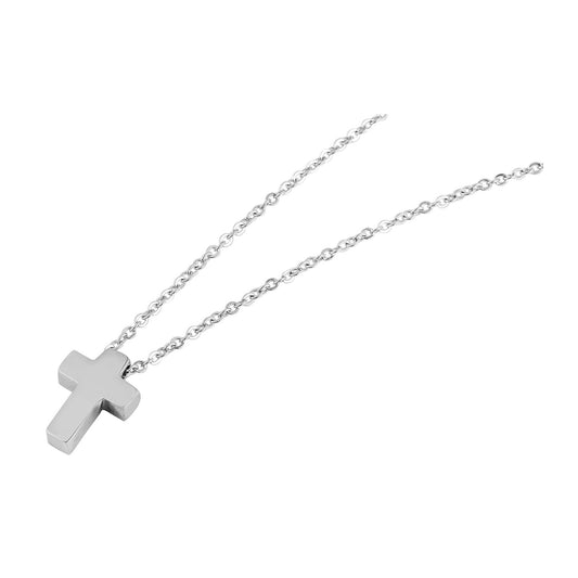 Damen Halskette mit Anhänger – Kreuz aus Edelstahl