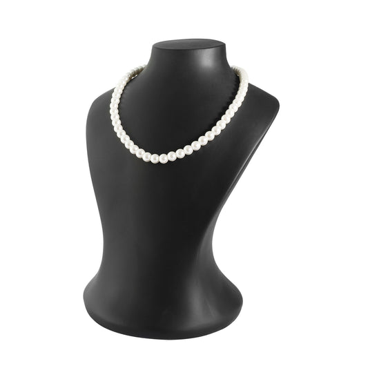 Damen Halskette aus Glas mit Perle 45 cm