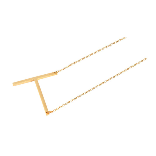 Damen Halskette mit Anhänger – Buchstabe aus Edelstahl