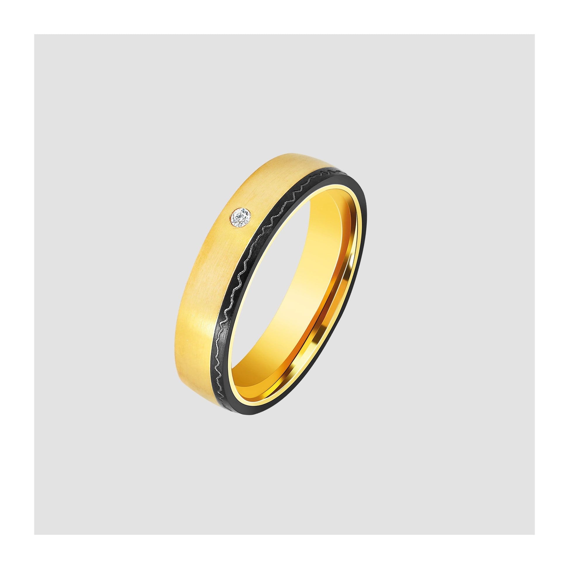 Damen Ring aus Edelstahl mit Strass Steinchen