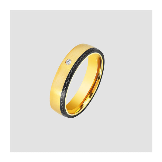 Damen Ring aus Edelstahl mit Strass Steinchen