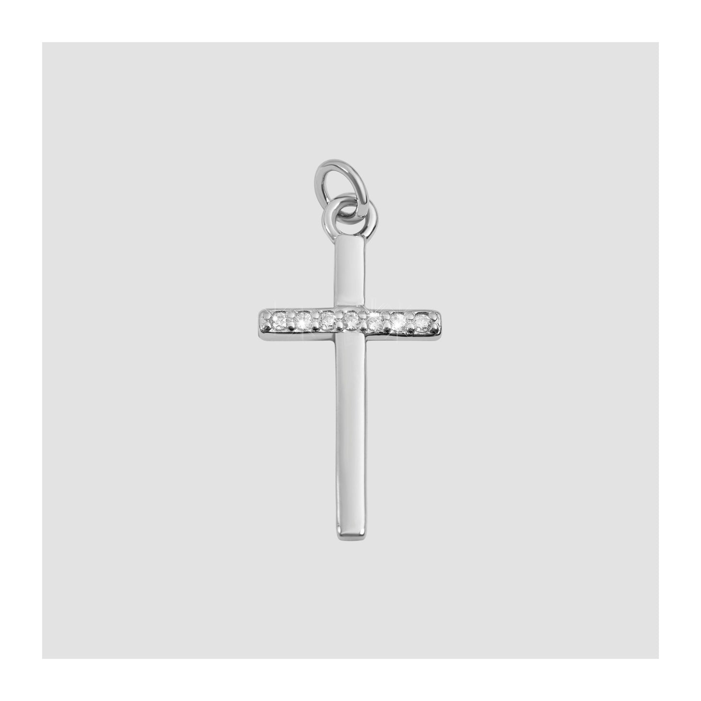 Damen Anhänger – Kreuz Kreuzanhänger aus 925 Silber mit Zirkonia