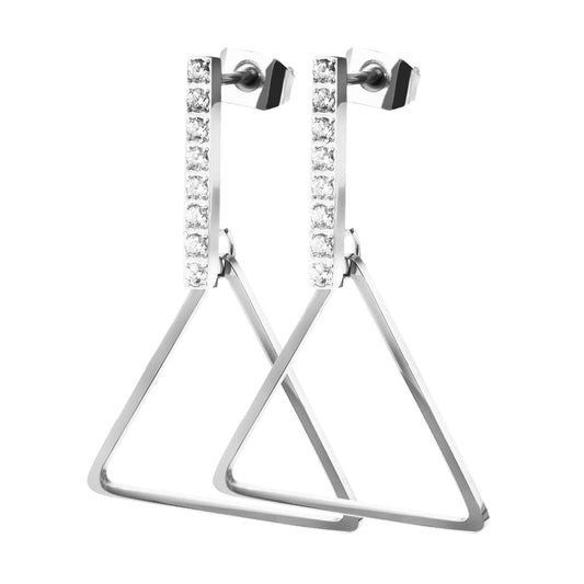 Damen Ohrringe aus Edelstahl mit Strass