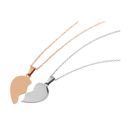 Unisex Halskette – Herz aus Edelstahl 43 cm