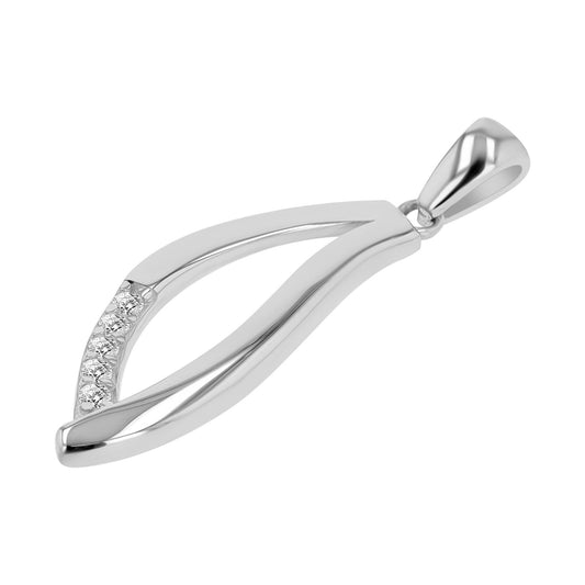 Damen Anhänger aus 925 Silber mit Zirkonia