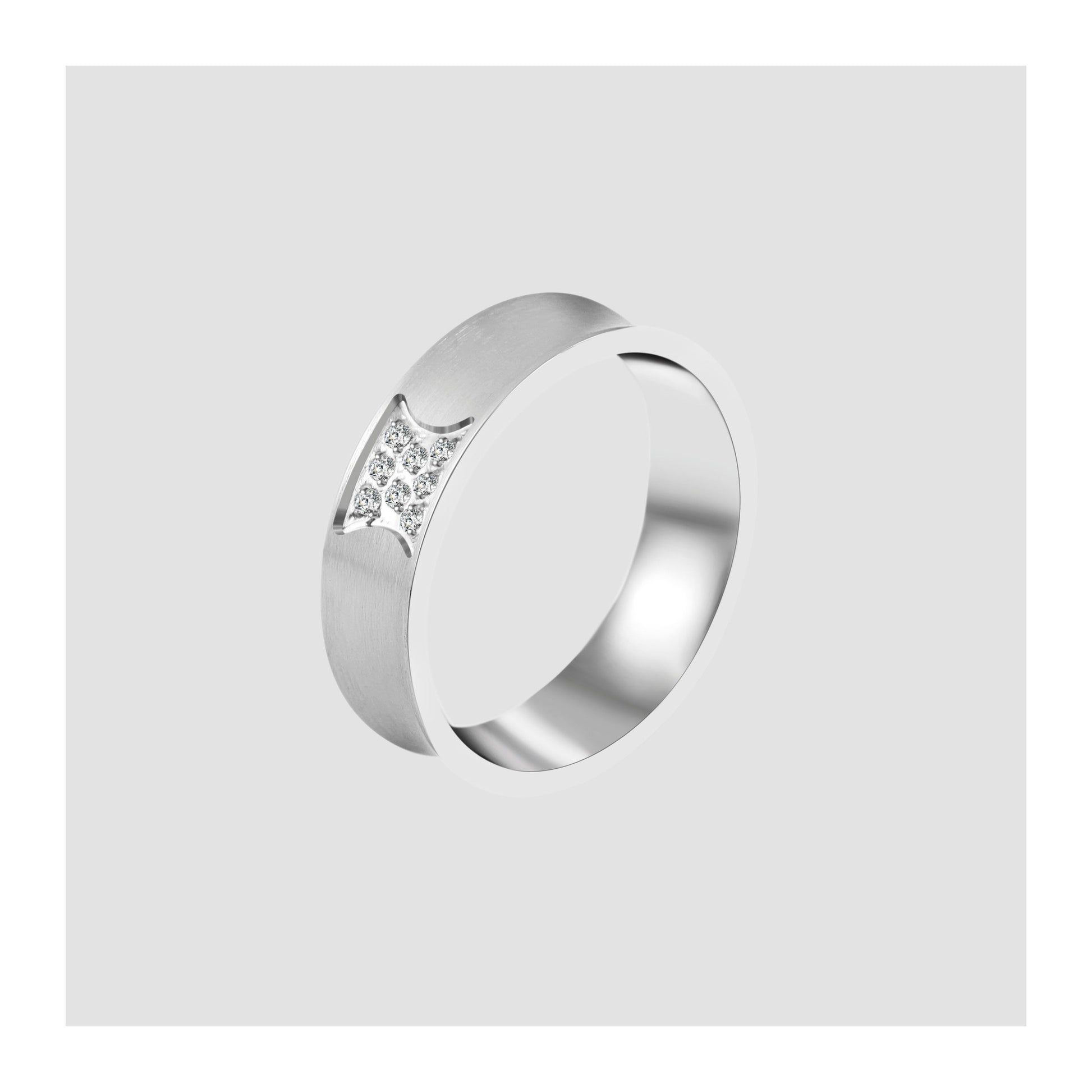 Damen Ring aus Edelstahl mit Strass Steinchen