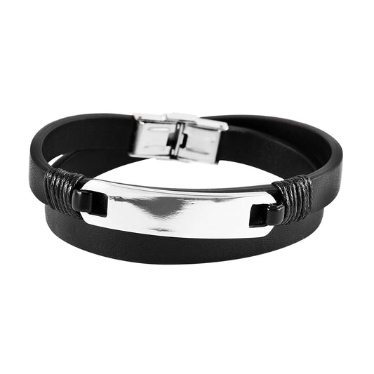 Herren Armband – Wickelarmband aus Leder 43 cm