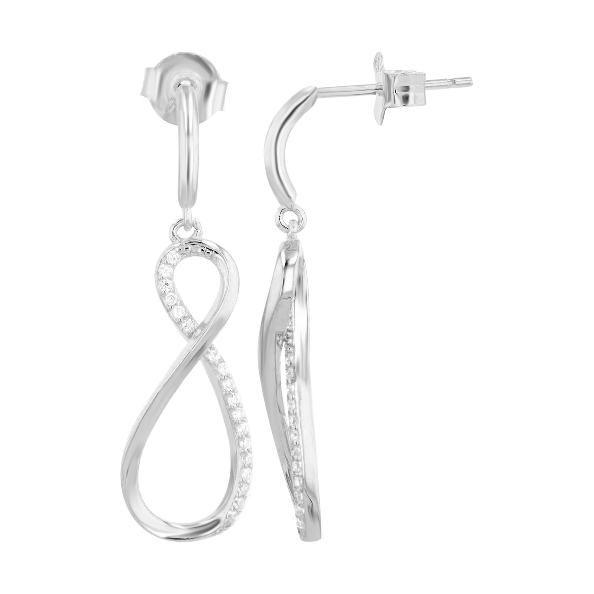 Damen Anhänger – Unendlichkeitszeichen Anhänger aus 925 Silber mit Zirkonia