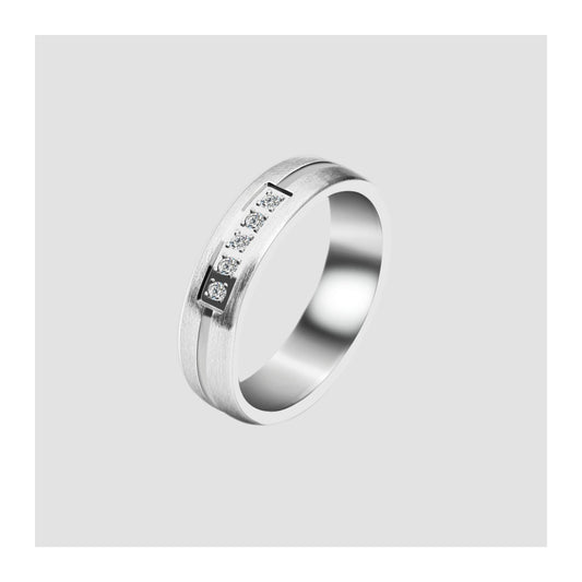 Damen Ring aus Edelstahl mit Strass Steinchen