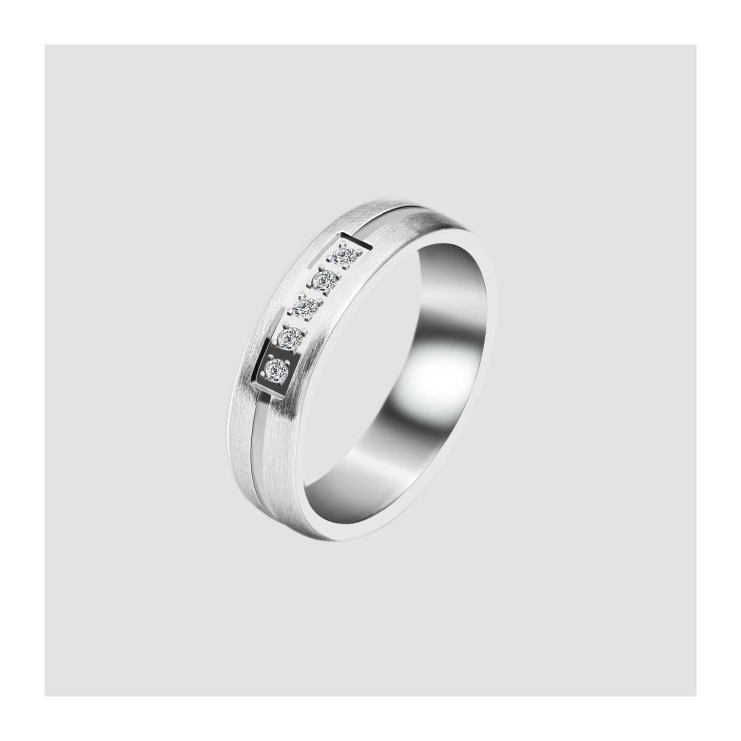 Damen Ring aus Edelstahl mit Strass Steinchen
