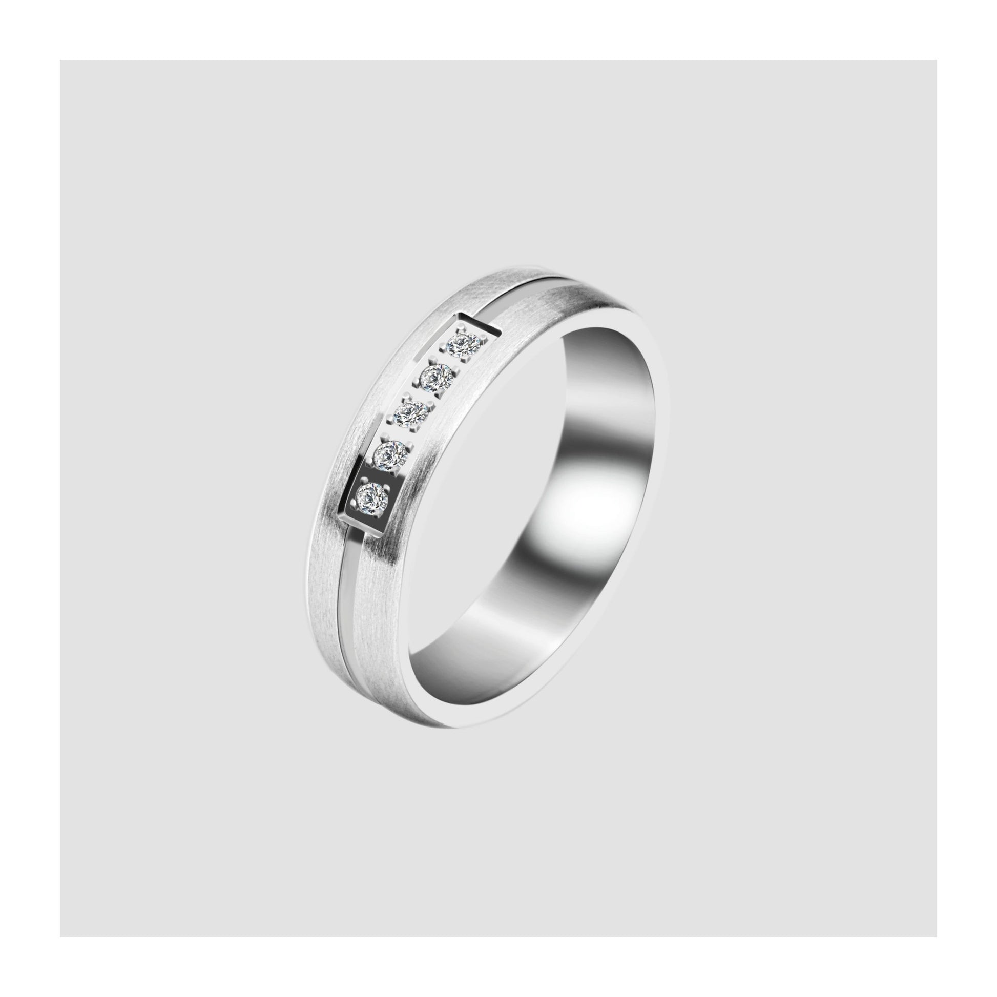 Damen Ring aus Edelstahl mit Strass Steinchen