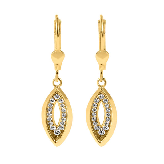 Damen Ohrringe – Ohrhänger aus 375 Gold mit Zirkonia