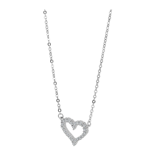 Damen Halskette mit Anhänger – Herz aus 925 Silber