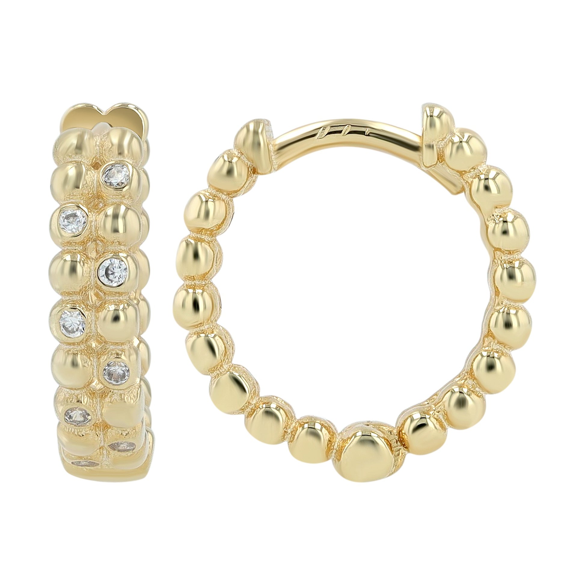 Damen Ohrringe – Creole aus 925 Silber mit Zirkonia