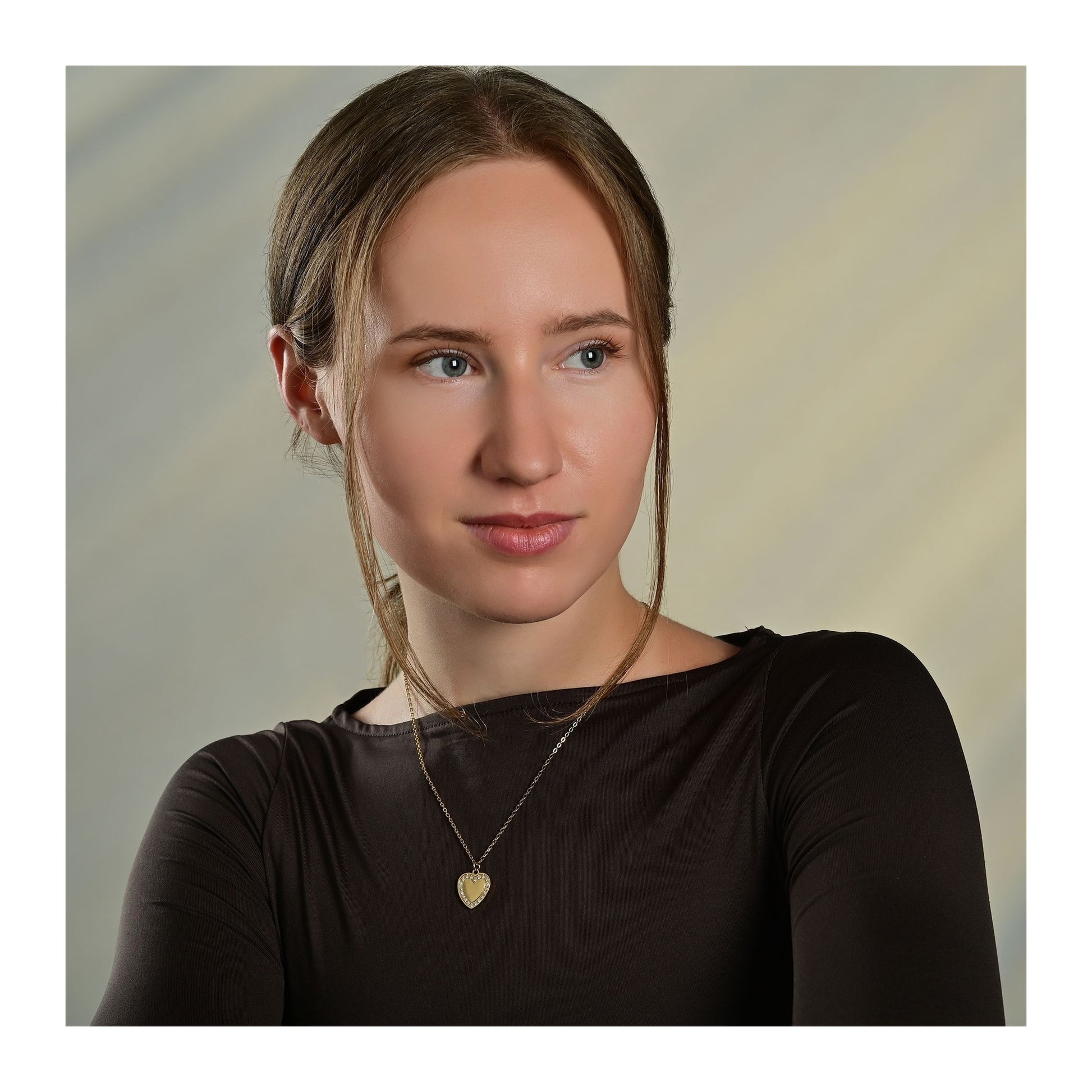 Damen Halskette mit Anhänger – Herz aus Edelstahl