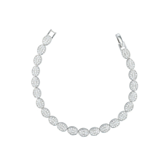 Damen Armband aus 925 Silber mit Zirkonia 18 cm